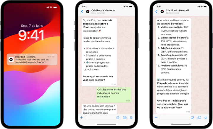 iFood lança Cris, agente de IA no WhatsApp para ajudar restaurantes a vender mais